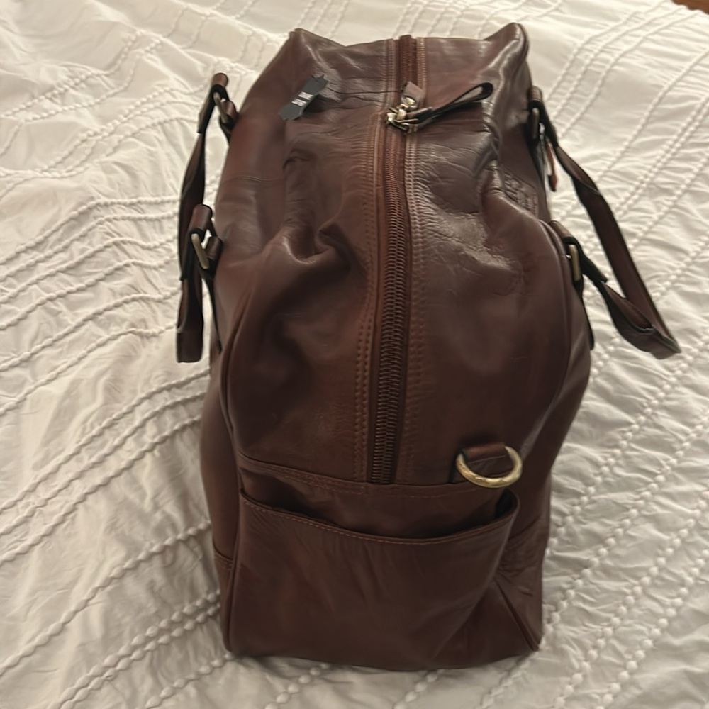 Leather Weekender Bag New with Tags - Picture 2 of 10